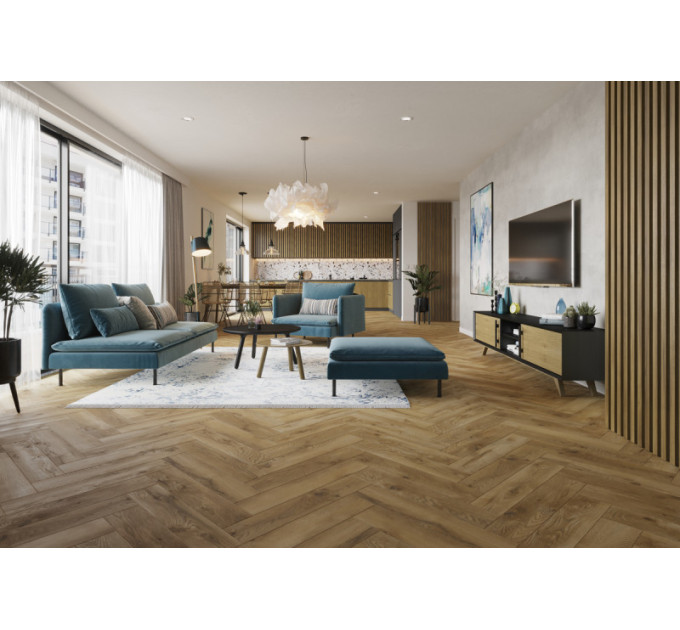 Ламінат Classen Ville 4V Herringbone 63262 Дуб Карріто