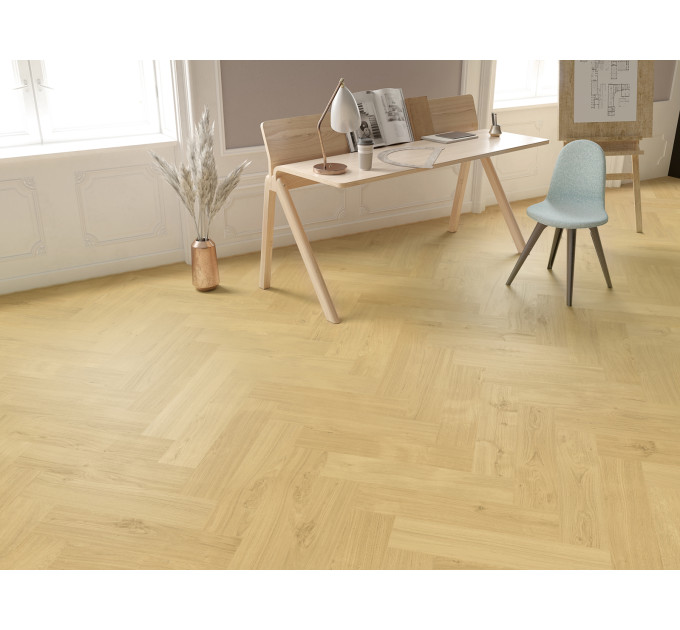 Вінілова підлога Ceramin Nuva Herringbone Glue 65203 Velvet Oak Brown
