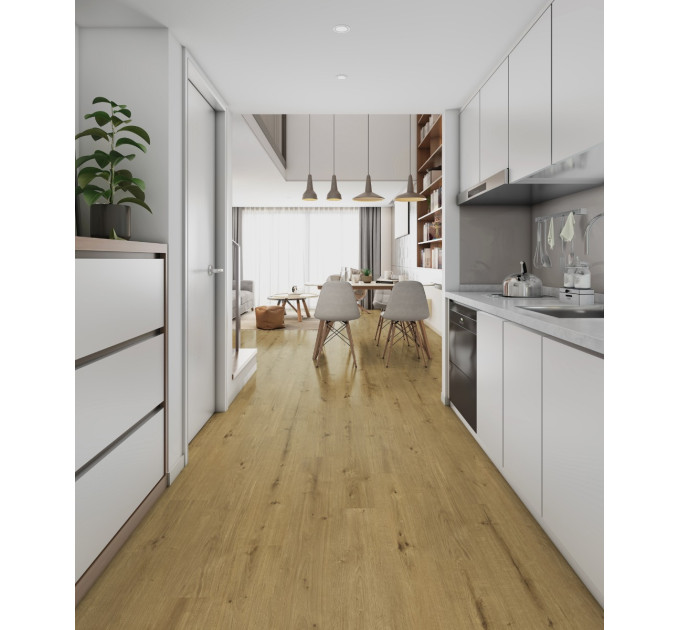 Вінілова підлога Ceramin Nuva Selected Click 65241 Pure Oak Mid Brown