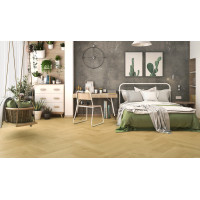 Вінілова підлога Ceramin Nuva Herringbone Glue 65200 Cotton Oak Brown