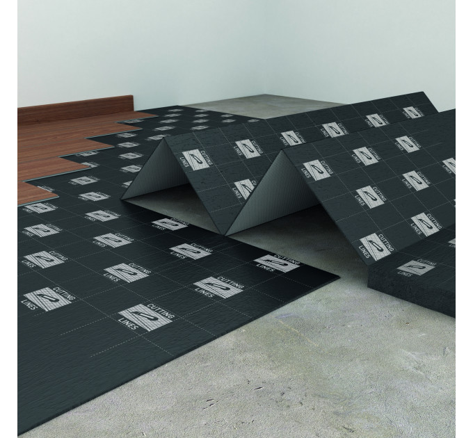 Подложка гармошка Arbiton Secura Vinyl LVT Click Black 1 мм модифицированный XPS/PET