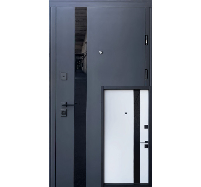 Вхідні двері STRAJ LUX Standart Slim S Glass-A Квартирні