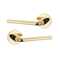 Дверная ручка APRILE Oleandro R 7S AT полированная латунь GOLD PVD (тонкая розетка)