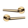 Дверная ручка APRILE Funkia R 7S AT полированная латунь GOLD PVD (тонкая розетка)