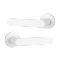 Дверная ручка APRILE Alora R 7S AS белый матовый WH (тонкая розетка)