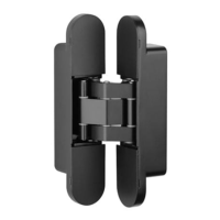 Дверная петля APRILE 3D 1797 матовый черный