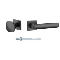 Дверная ручка-кноб APRILE QUEST R SLIM 7MM фиксированно подвижная правая, черный BK