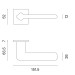 Дверная ручка APRILE Lila Q 7S AS сатин хром SC