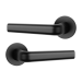 Дверная ручка APRILE Inula R 7S AT черный матовый BLACK (тонкая розетка)