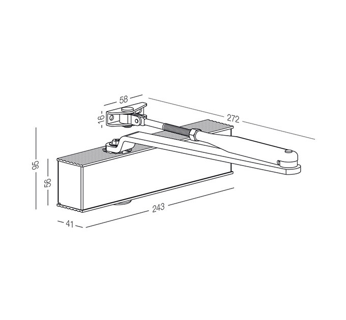 ДОВОДЧИК СО СТАНДАРТНОЙ ТЯГОЙ TS-20 SG/ES/?D 2/3/5 SILVER