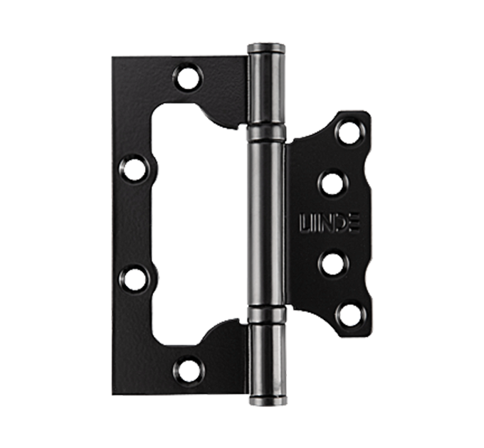 ПЕТЛЯ ДЛЯ ДВЕРЕЙ УНИВЕРСАЛЬНАЯ НАКЛАДНАЯ HB-100 BLACK ЧЕРНАЯ