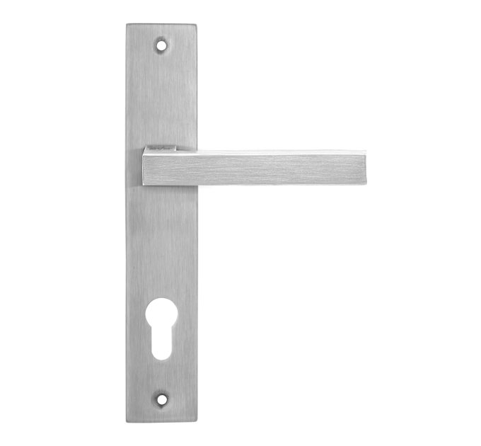 РУЧКА ДЛЯ ДВЕРЕЙ НА ПЛАНКЕ ПОД ЦИЛИНДР S-1135-85 SS