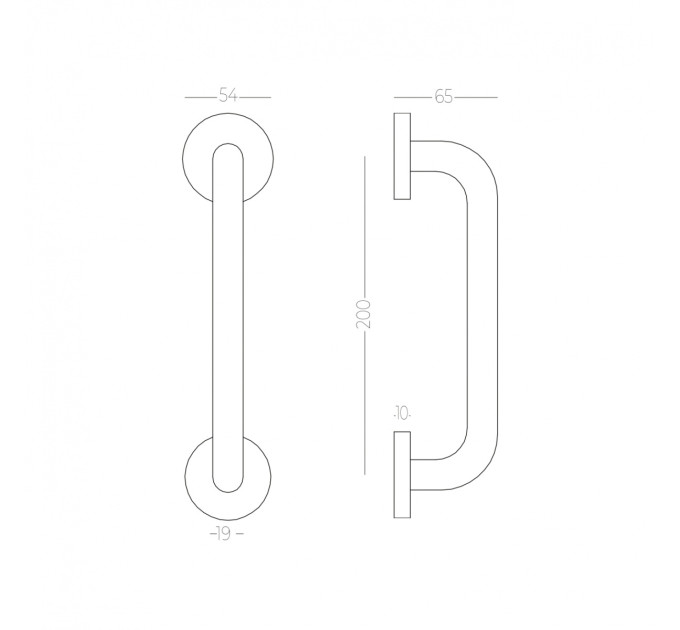 РУЧКА-СКОБА ДЛЯ ДВЕРЕЙ COMFORT S101-200 SS