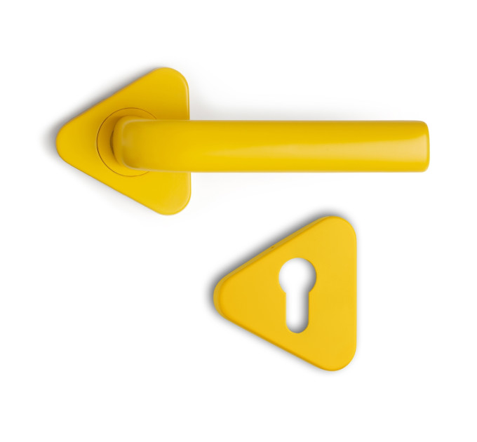КОМПЛЕКТ: РУЧКА И НАКЛАДКА ПОД ЦИЛИНДР S-1105 PZ YELLOW