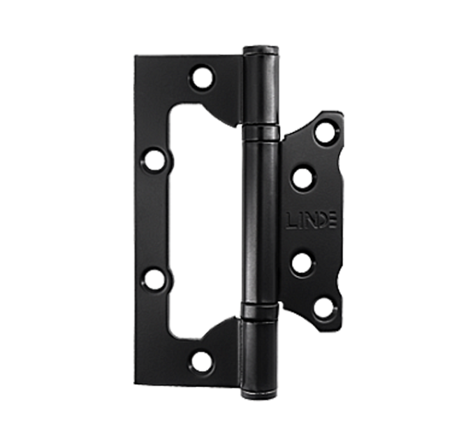 ПЕТЛЯ ДЛЯ ДВЕРЕЙ УНИВЕРСАЛЬНАЯ НАКЛАДНАЯ УЗКАЯ HB-100S BLACK ЧЕРНАЯ