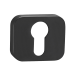 НАКЛАДКА ПОД ЦИЛИНДР E16 BLACK ЧЕРНЫЙ