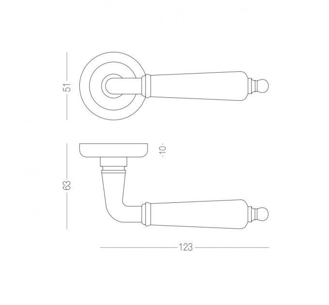 РУЧКА ДЛЯ ДВЕРЕЙ НА РОЗЕТЦІ ERIS Z-1221 SN/CP