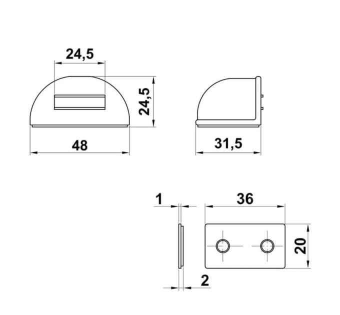 Стопор Amig мод.403-50 белый