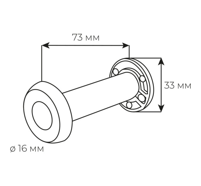 Глазок Securemme 60/110mm 016DXCS60XX круглый мат хром