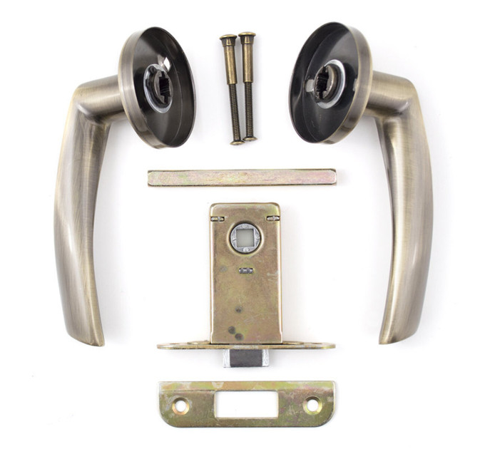 Ручка Bravo антич латунь ф/з + защелка BRUNO 6-50 бихром