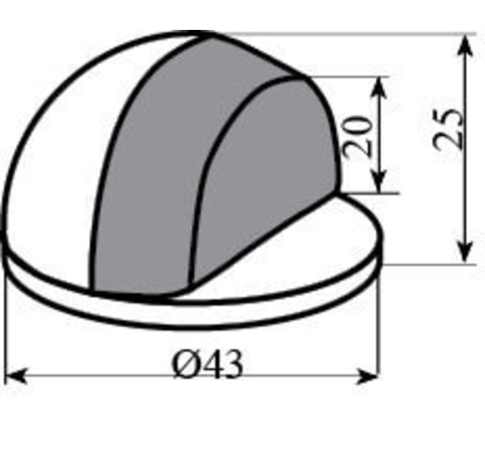 Ограничитель ракушка 902SB мат.лат.
