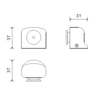 Стопор магнитный RDA DS006 мат. никель