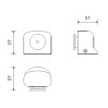 Стопор магнитный RDA DS006 мат. никель