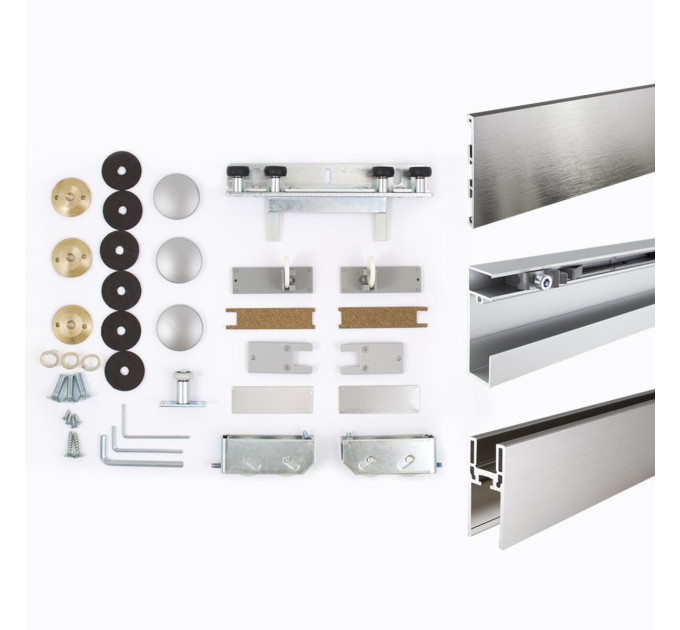 VITRUM SPACE 6260/A INOX Комплект для стеклянной раздвижной системы снерж. сталь