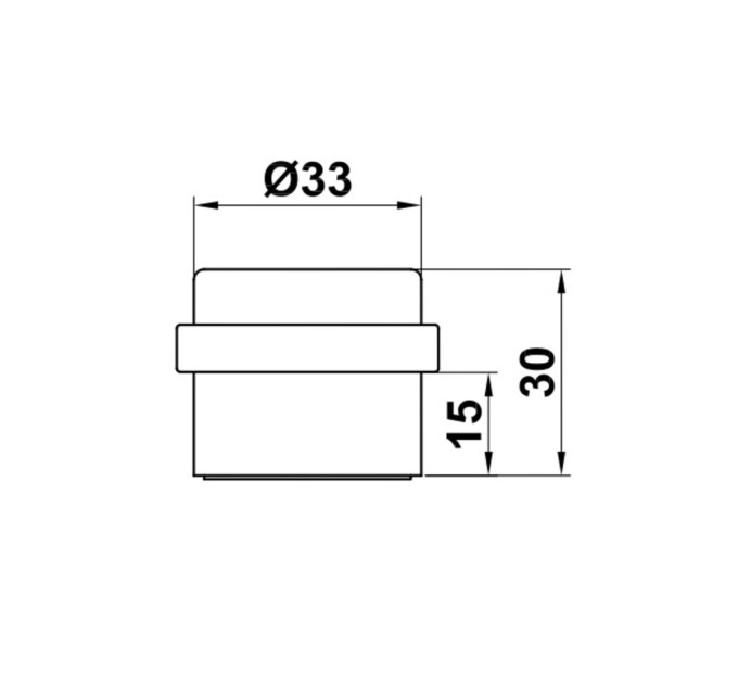 Стопор бочонок Amig мод 408-30х30 прозрачный на 3М скотче.