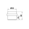Стопор бочонок Amig мод 408-30х30 прозрачный на 3М скотче.