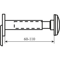 Глазок Securemme 60/110mm 016DXCL60XX хром