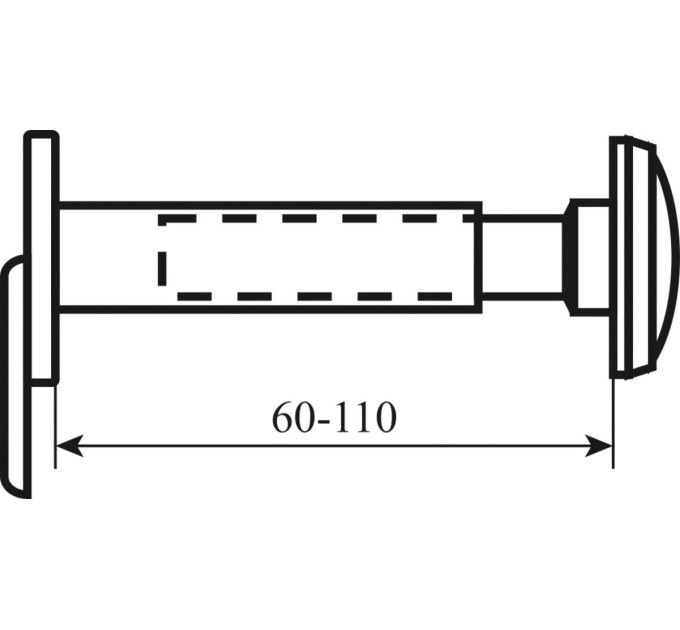 Глазок Securemme 60/110mm 016DXCL60XX хром