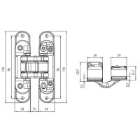 Петля Koblenz Atomika Slim K8060 мат хром
