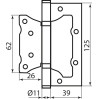 Петляка RDA 125*2,5 (2подш, сталь) Eurocento мат хром