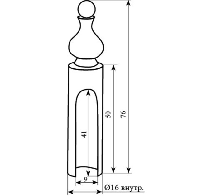 Колпачок Comit ант. кофе верхушка фигурная D16