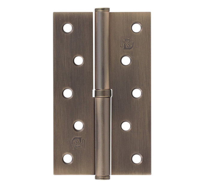 Петля RDA 125*3*2,5 (1 подш, сталь) мат. ант латунь право