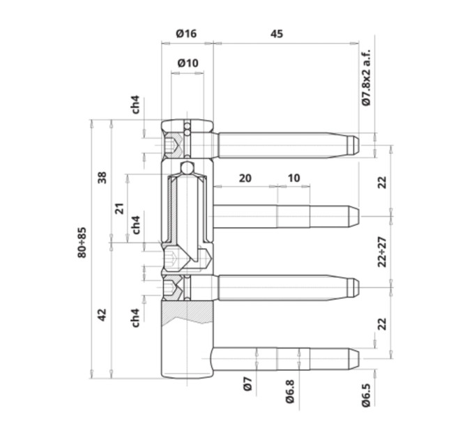завіса Otlav CF495160H102-CG495160H102 біхромат