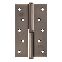 Петля RDA 125*3*2,5 (1 подш, сталь) лакир ант латунь левая