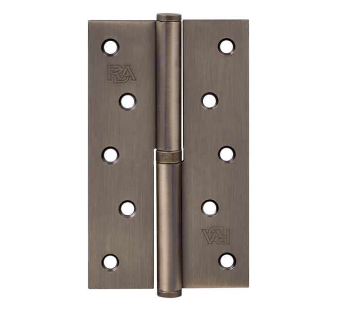 Петля RDA 125*3*2,5 (1 подш, сталь) лакир ант латунь левая
