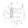 Петля Otlav CF495160H117-CG495160H102 біхромат (штир в короб 38ммі)