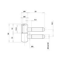 Петля Otlav CF530090N002-CG530090N002 никелев.