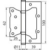 Петля RDA 100*2,5 (2подш, сталь) Eurocento титан