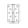 Петля 125*4 (1 подш, латунь) регулируемая мат хром правая Firenze