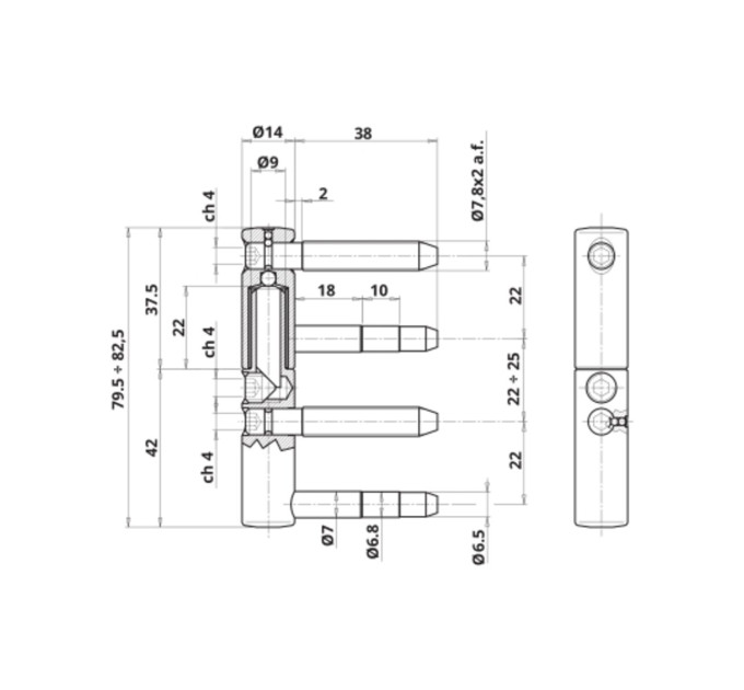 Петля Otlav CF495140H537-CG495140H525