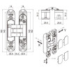 Петля Koblenz KU BI Art.7080 CS 80/100кг мат хром