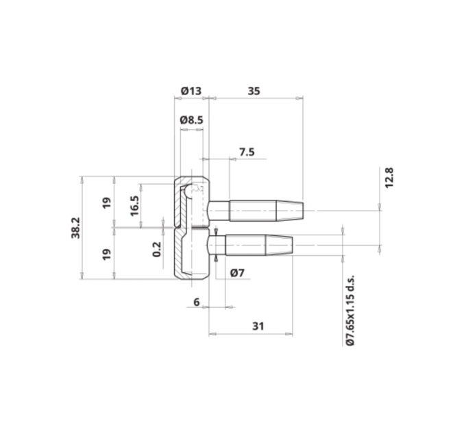 Петля Otlav CF030130O006-CG030130O004 латунев.