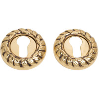 Накладка Fadex d60mm круглая золото 24k/коричневый.