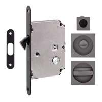 Ручка на раздв. дверь Fimet 3667R F15+LOCK+MQ антрацит (комплект wc)