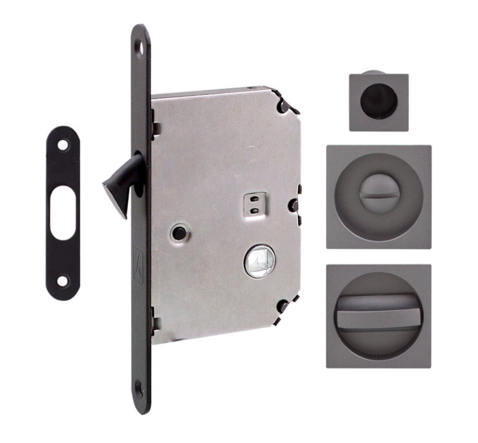 Ручка на раздв. дверь Fimet 3667R F15+LOCK+MQ антрацит (комплект wc)