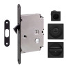 Ручка на раздв. дверь Fimet 3667R +LOCK+MQ мат черный (комплект wc)